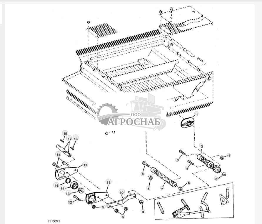 PRECLEANER CHAFFER FRAME ARMS 